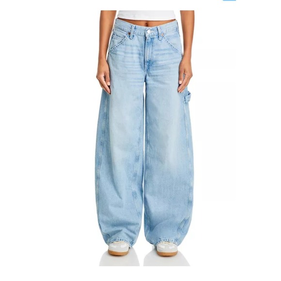 RE Denim - RE/DONE Painter Jean Women 24 Light Wash Excellent Wide Leg Carpenter Utility